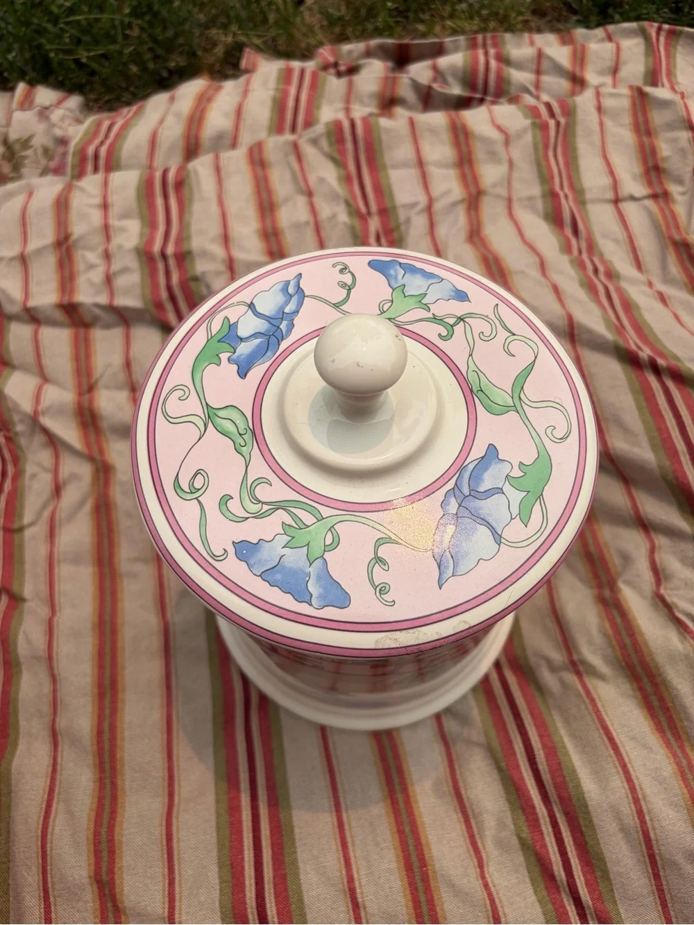 Grandma's Treats Floral Ceramic Canister with Lid - Butterflies Grandmacore